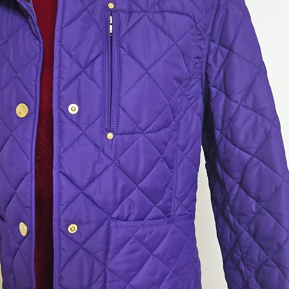 Lauren Ralph Lauren Women's Purple Quilted Jacket Size Medium - Picture 5 of 6